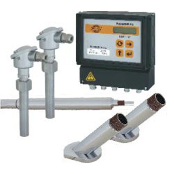 The SONOELIS SE804X ultrasonic flow mater for direct internal installation in a piping assembly